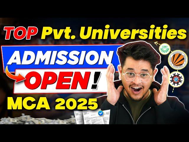 Top 3 MCA Private Universities Admissions Open 2025MCA Admissions 2025#mca #topcolleges #viral