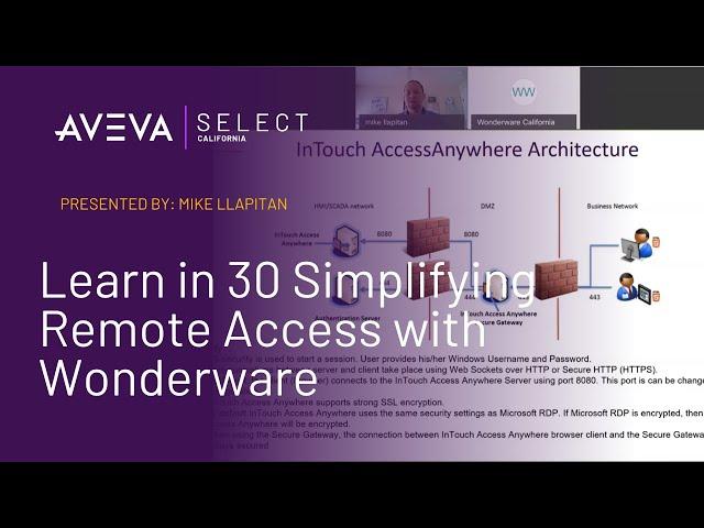 Learn in 30 Simplifying Remote Access with Wonderware