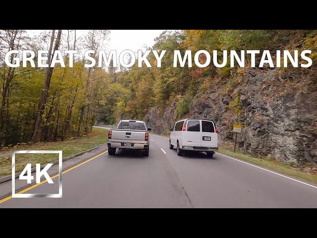 4K Scenic Drive in the Great Smoky Mountains - Driving Tour - Tennessee - USA - 2021