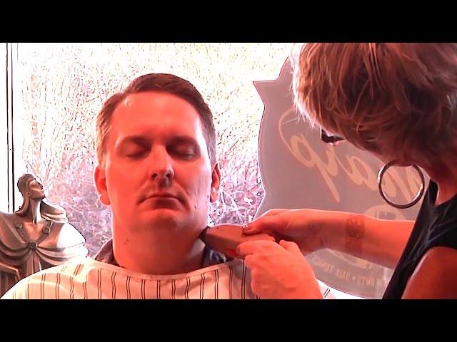 Ultimate Sharp Shave - Hot Lather/Straight Razor Shaving and Massage Experience  (Female Barber)