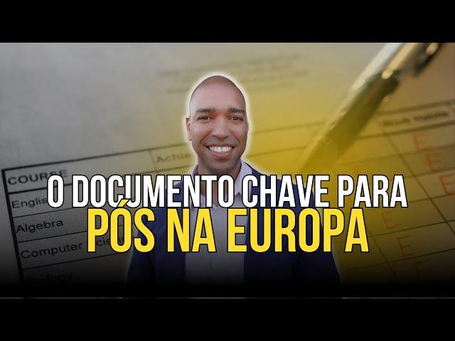 Por que o HISTÓRICO ESCOLAR é FUNDAMENTAL para PÓS-GRADUAÇÃO na EUROPA?