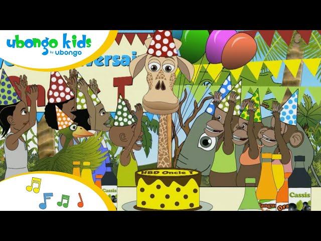 Épisode # 19: La Fête de la Girafe! | Ubongo Kids | Dessin animé éducatif d’Afrique