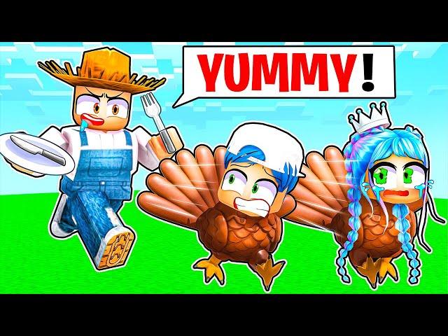 We Became TURKEYS On Thanksgiving But Had To ESCAPE Before Becoming TURKEY DINNER!