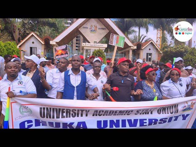 Chuka University Lecturers Demonstration! Demands an Increases In Their Salaries.