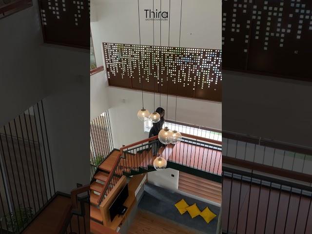 Modern  wooden staircase Design by Thira architecture studio #shorts #ytshorts