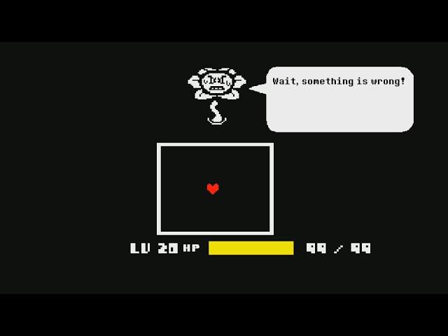 Undertale What if the level is 20 at the beginning and kill Flowey？