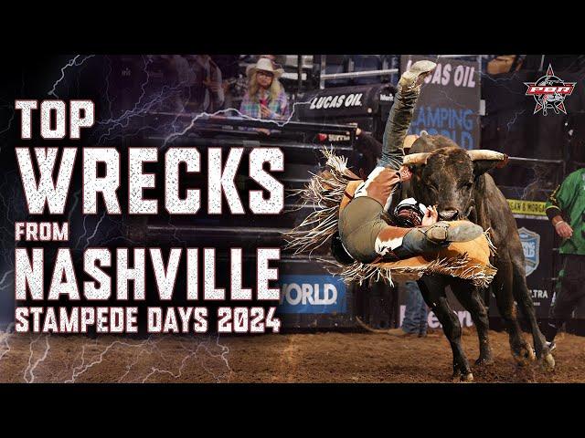 That's Gotta HURT! Top WRECKS and Saves from PBR Teams Nashville Stampede Days 2024 | PBR