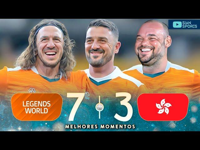 SNEIJDER, PUYOL, D.VILLA UND ANDERE STARS GIBTEN EINE SHOW EINEM HISTORISCHEN SPIEL MIT DEN LEGENDEN