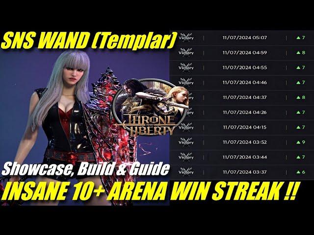 SNS WAND INSANE 10+ WIN STREAK RANKED SOLO 3 VS 3 ARENA !! Templar Guide, Build & Showcase