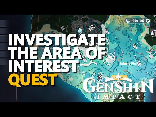 Investigate the area of interest Genshin Impact