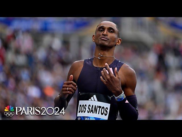 Alison dos Santos hangs on to win CLOSE men's 400m hurdles at Diamond League Paris | NBC Sports