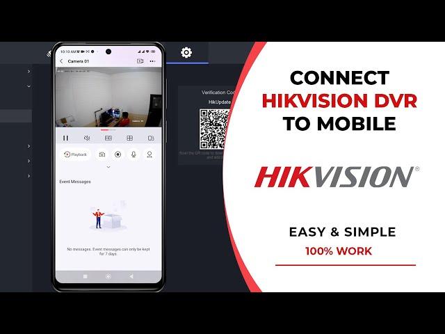 How To Connect Hikvision DVR To Mobile | Hik Connect Mobile Setup