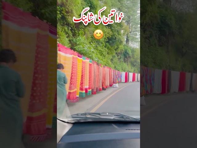 Female Shopping on side of Road