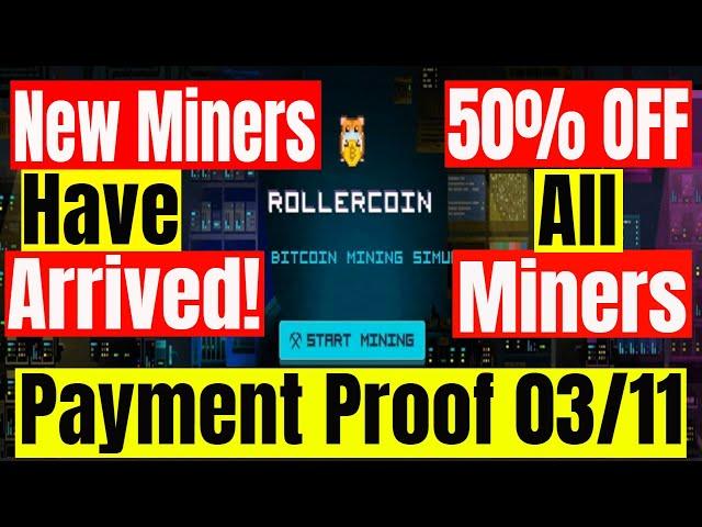 Rollercoin Virtual Cloud Mining Game , Payment Proof 03/11, Earn Free Crypto.