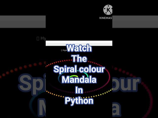 Spiral colour mandala by using python #python #art #science #education #space #viral