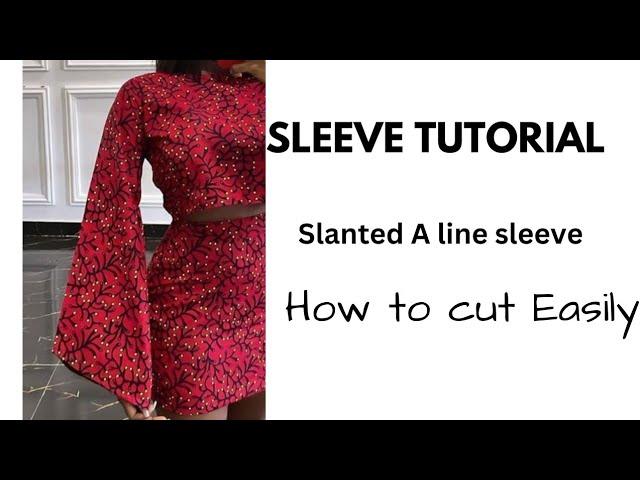 Easy Sleeve Tutorial for beginners. How to cut Aline sleeve. #sleeves #wearlala