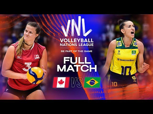 Gabi’s Fierce Fight  Canada vs. Brazil - Full Match | Women's VNL 2023