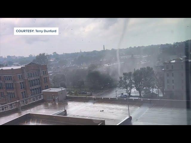 Damage in Buffalo after tornado touched down