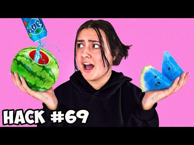 TRYING 100 TIKTOK FOOD HACKS IN 24 HOURS!!