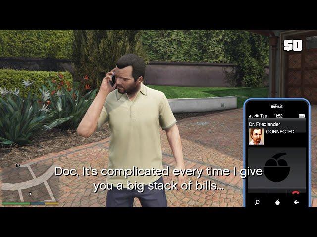 3 Secret Phone Calls To Dr. Friedlander If Michael Has No Money - GTA 5