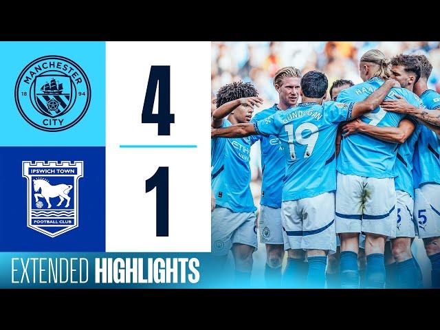 EXTENDED HIGHLIGHTS | MAN CITY 4-1 IPSWICH TOWN | Haaland hat-trick seals win & Gundogan returns!