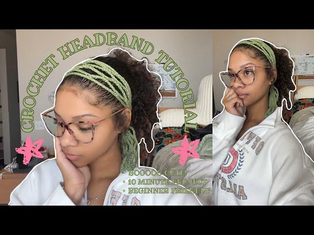 how to: crochet lacy headband | beginner friendly