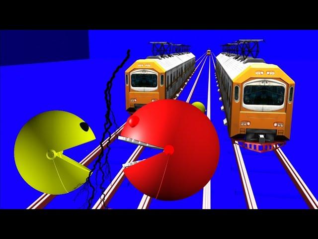 Pacman vs big Pacman Subway Surfer fight Animation by BACK2FUN