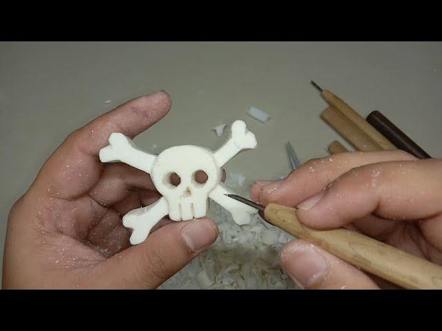 Soap carving perla soap | SKULL DESIGN | Franzartz