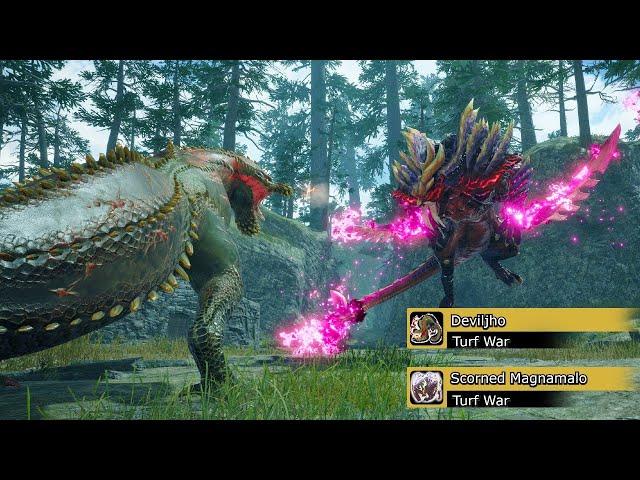 This Deviljho vs Scorned Magnamalo Turf War in Sunbreak is INSANE!
