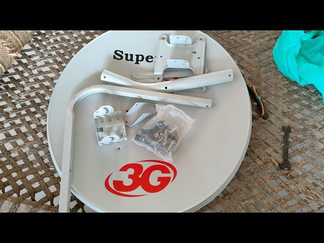 Dish Antenna Fitting || How To Assemble 2 Feet Imported Dish Antenna.