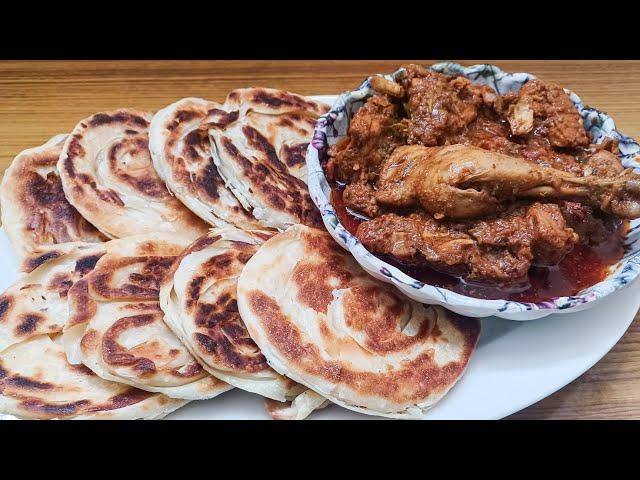 *New* Paratha (bun) with Chicken gravy | Easy and tasty recipe |