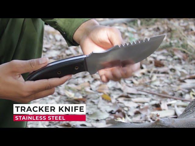 D2 Stainless Steel Tracker Knife [ Recommended Knife for Camping ]