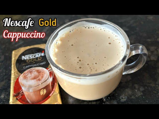 Nescafe Gold Cappuccino | Nescafe Gold Cappuccino Instant Coffee Premix Review & Recipe