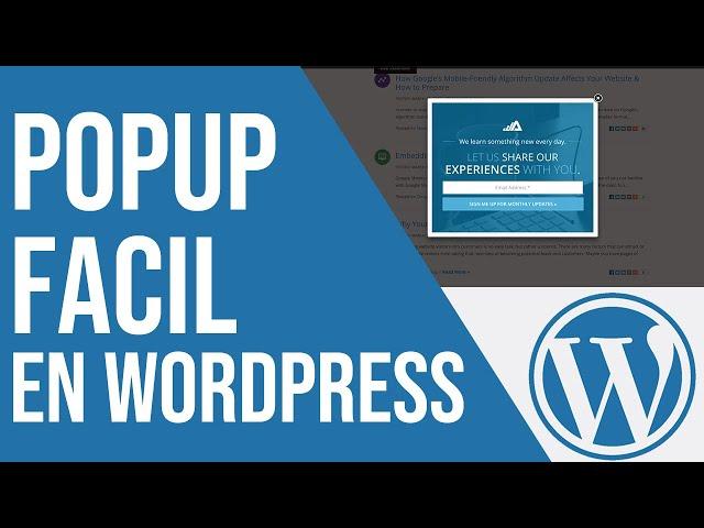 Crear un PopUp Fácil en Wordpress