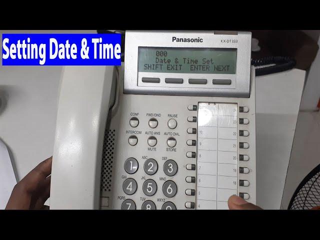 How to Set the Date and Time in Manual Programming on a Telephone Panasonic KX-DT333X-B |