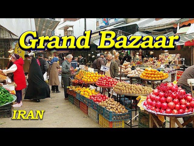 Walking through the Colorful Rasht Grand Bazaar - Iran's largest open-air market-2024 ایران