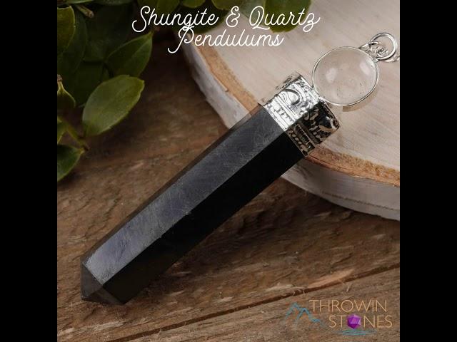 Shungite & Quartz Pendulums