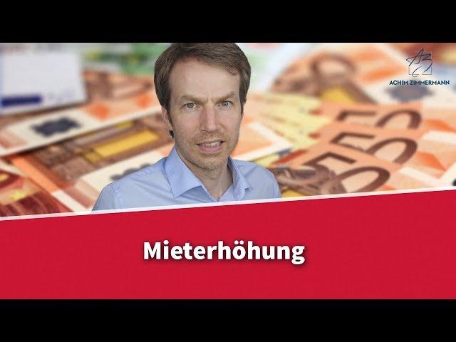 Mieterhöhung - 5 Möglichkeiten für den Vermieter | Rechtsanwalt Dr. Achim Zimmermann