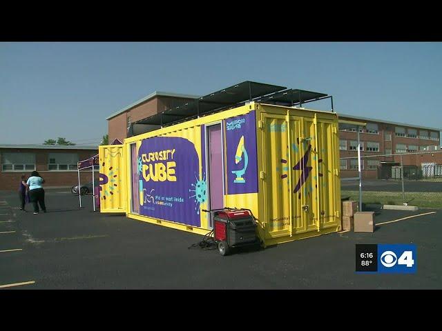 A life science company turned a shipping container into the ‘Curiosity Cube’