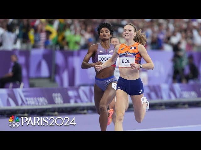 Femke Bol, Team USA's Anna Cockrell lead the way in third women's 400m hurdles semi | Paris Olympics