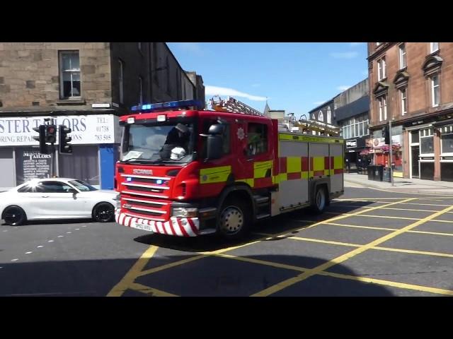 Two Scottish Fire and Rescue Service Fire Engines Perth Perthshire Scotland