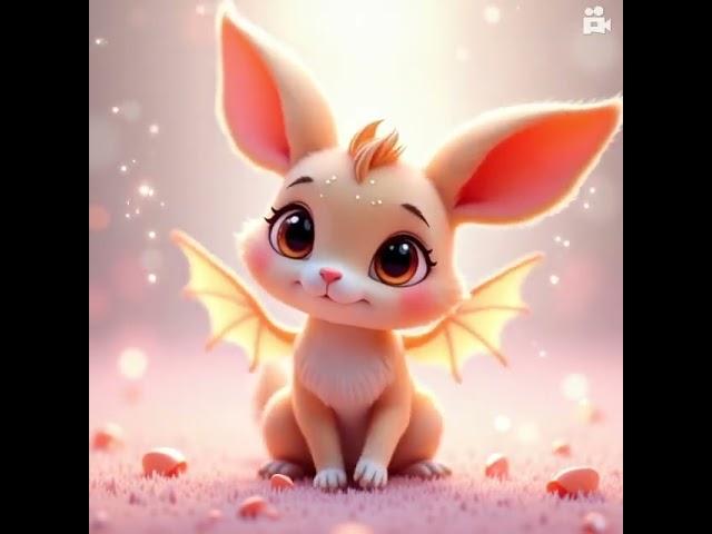 Magical Bunny-Dragon with Wings | Cute Fantasy 3D Animation