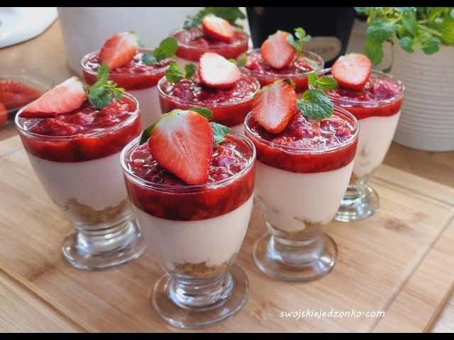 Quick strawberry dessert, even in winter #dessert #strawberries #lightdessert