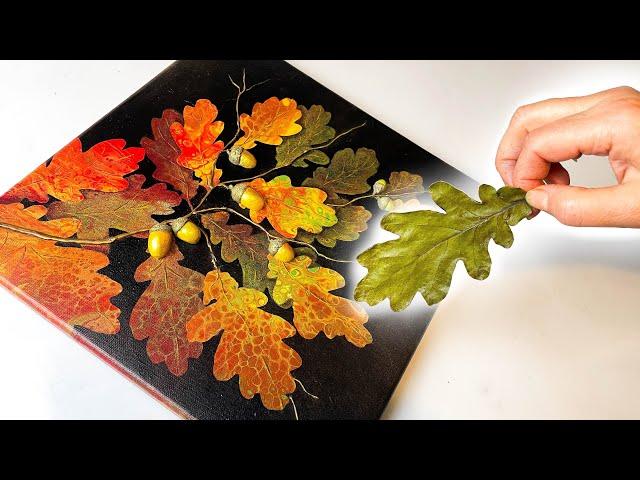 The Most SATISFYING Autumn Art Ever  Gorgeous + Easy Tree Tutorial (Glue Gun Fun!) |AB Creative