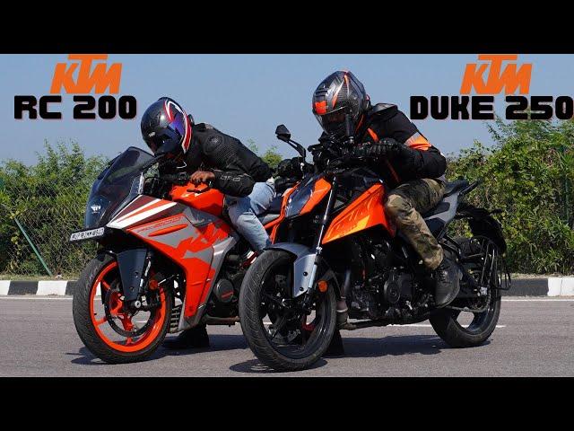 2024 Duke 250 vs KTM RC 200 Drag Race