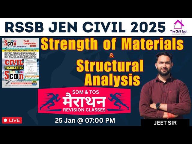 Strength of Materials & Structural Analysis Marathon Class for RSSB JEn 2025 Degree Diploma