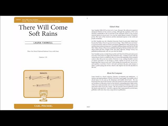 There Will Come Soft Rains (CM9547) by Laura Farnell