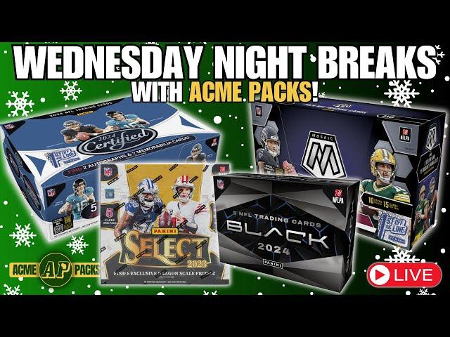 PANINI BLACK FOOTBALL RELEASE DAY!! Acme Packs Wednesday Night Sports Card Group Breaks!