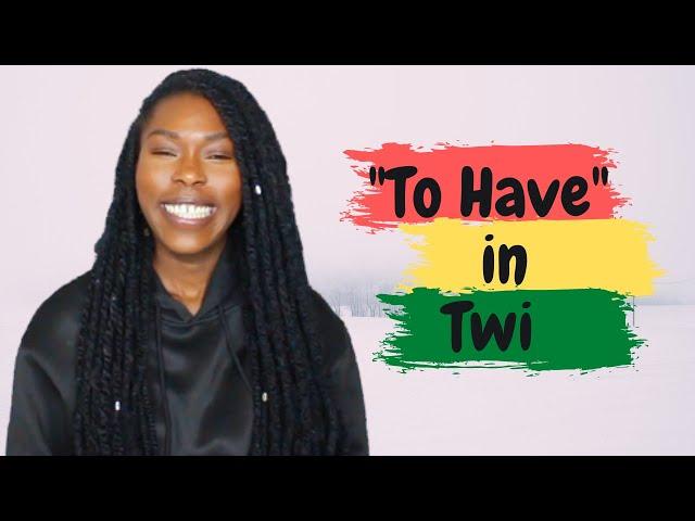 LEARN THE TWI LANGUAGE IN 3 MINUTES:  The Verb "TO HAVE"  in Twi | Basic Twi Lessons for Beginners