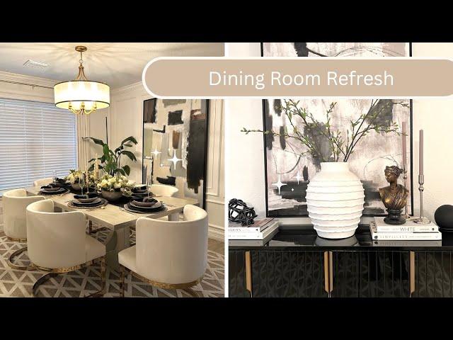 Dining Room Refresh||Spring Decorate with Me|| Spring Tablescape Ideas